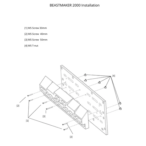 BEASTMAKER 2000 Installation Schraubenset Beastmaker 2000
