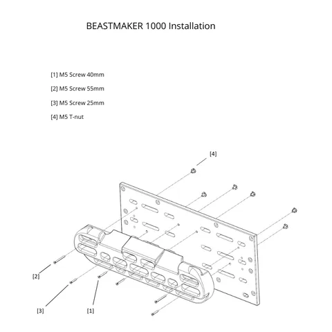 BEASTMAKER 1000 Installation Schraubenset Beastmaker 1000